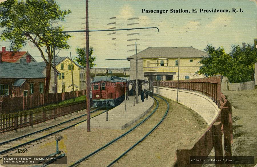 Postcard: Passenger Station, East Providence, Rhode Island